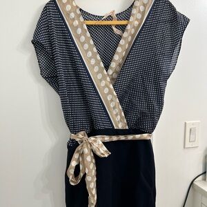 NEW Chic Polka Dot Wrap Dress Size Large